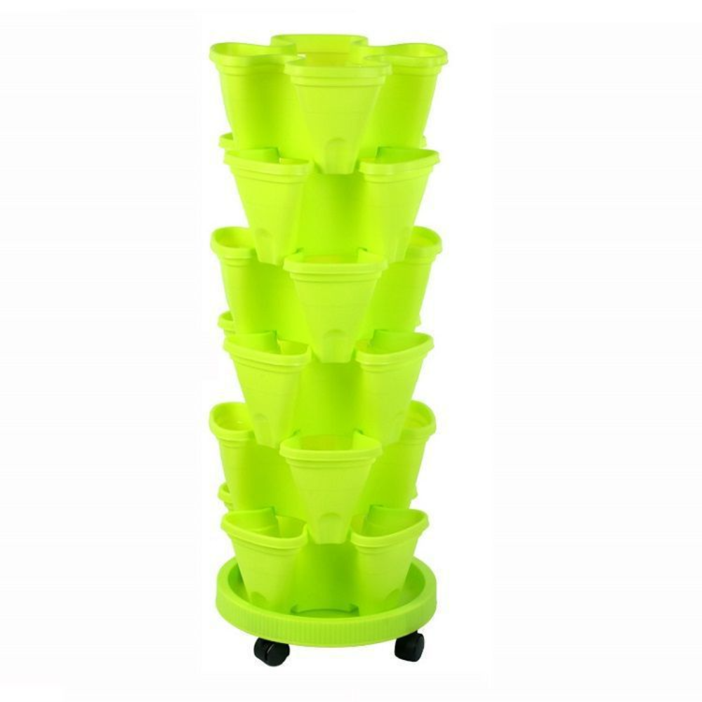 6-Tier Stackable Garden Tower | Vertical Space-Saving Planter for Outdoor & Indoor Use