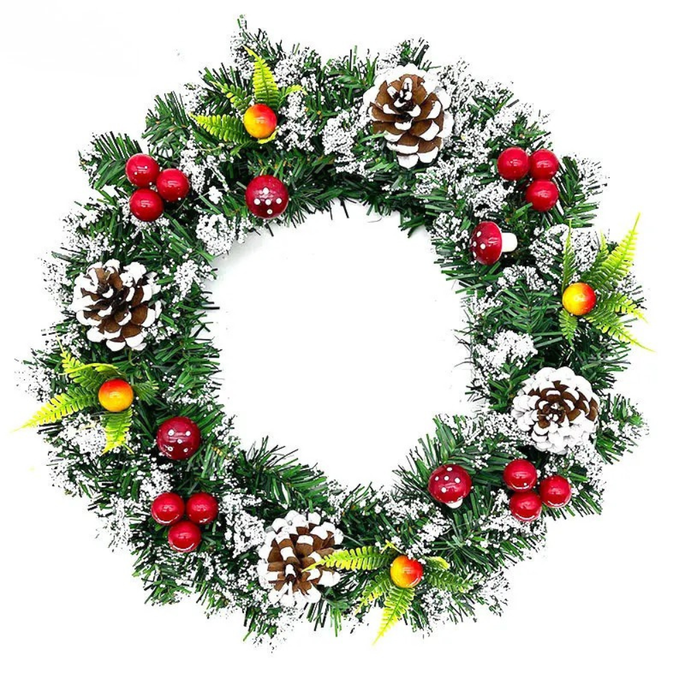 Christmas Wreath | Pinecone and Berry Decoration