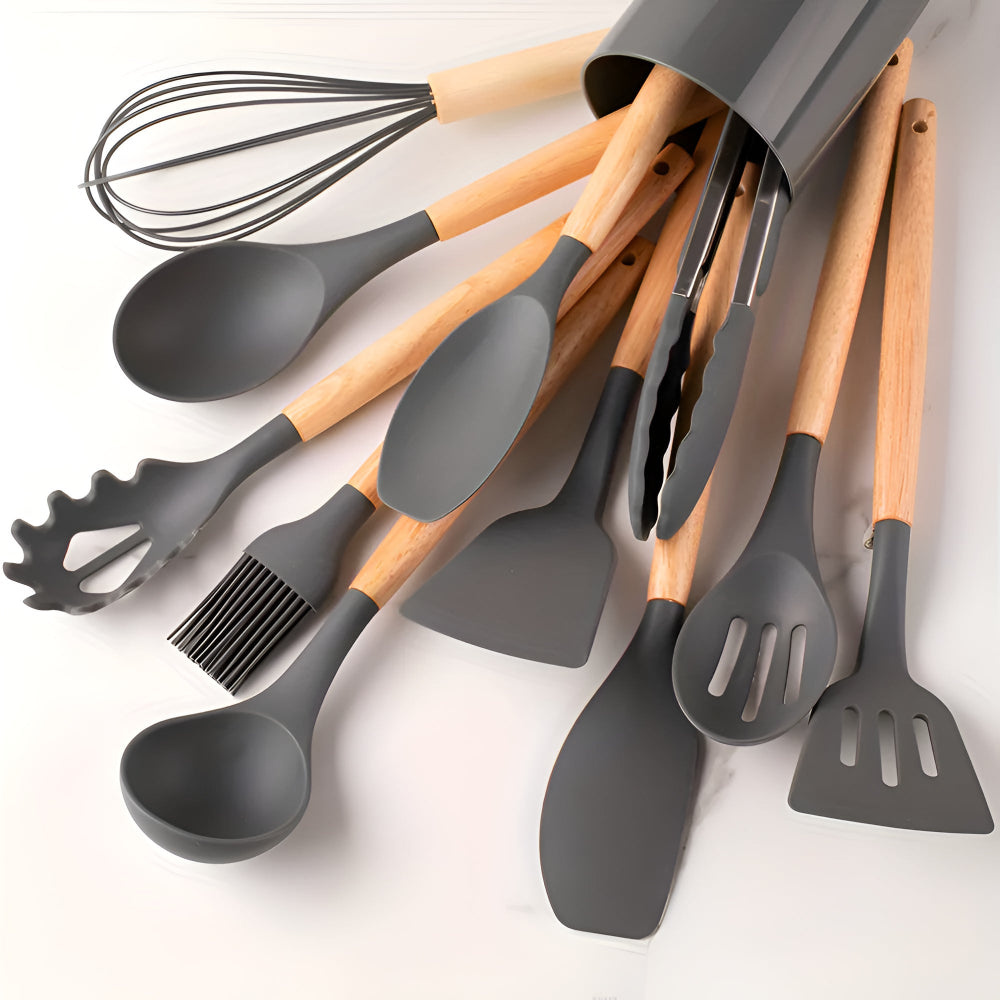 Kitchen Essential Silicone Utensil Set | 12 Piece Cooking Tools