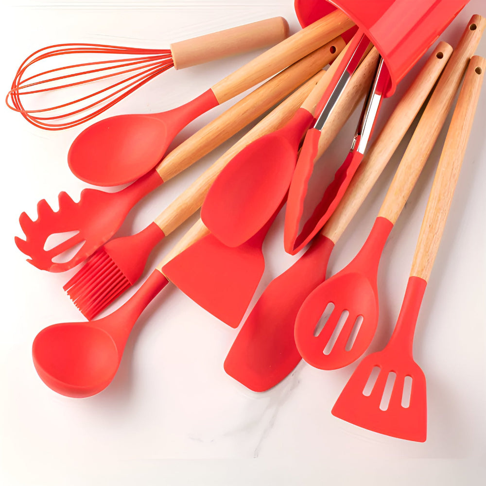 Kitchen Essential Silicone Utensil Set | 12 Piece Cooking Tools