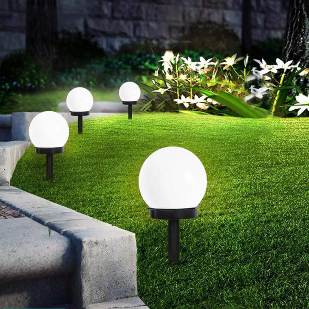 Garden Modern Solar Lights | Waterproof LED Orbs – Set of 3