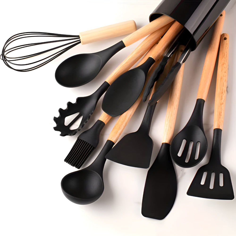 Kitchen Essential Silicone Utensil Set | 12 Piece Cooking Tools
