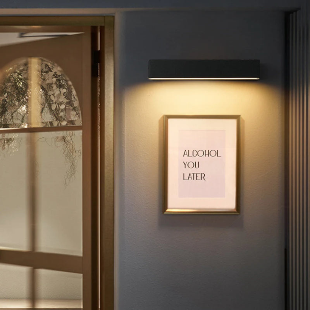 Modern LED Strip Wall Light | Waterproof Outdoor Fixture for Garden, Porch & Courtyard