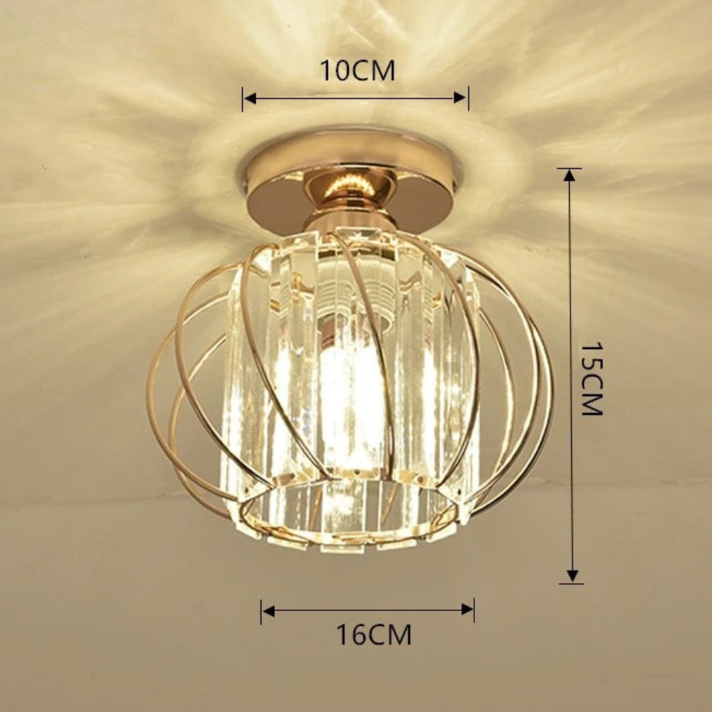 Crystal Flush Light | Nordic-Style Ceiling Fixture for Hallways, Bedrooms, and Dining Spaces