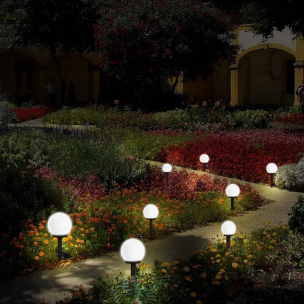 Garden Modern Solar Lights | Waterproof LED Orbs – Set of 3