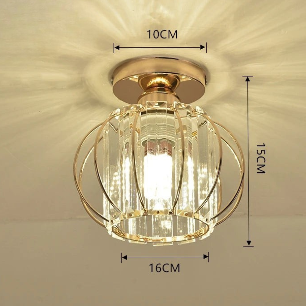 Crystal Flush Light | Nordic-Style Ceiling Fixture for Hallways, Bedrooms, and Dining Spaces