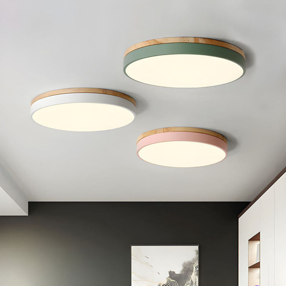 Flush-Mount Ceiling Light | Round Disc Design for Modern Interiors