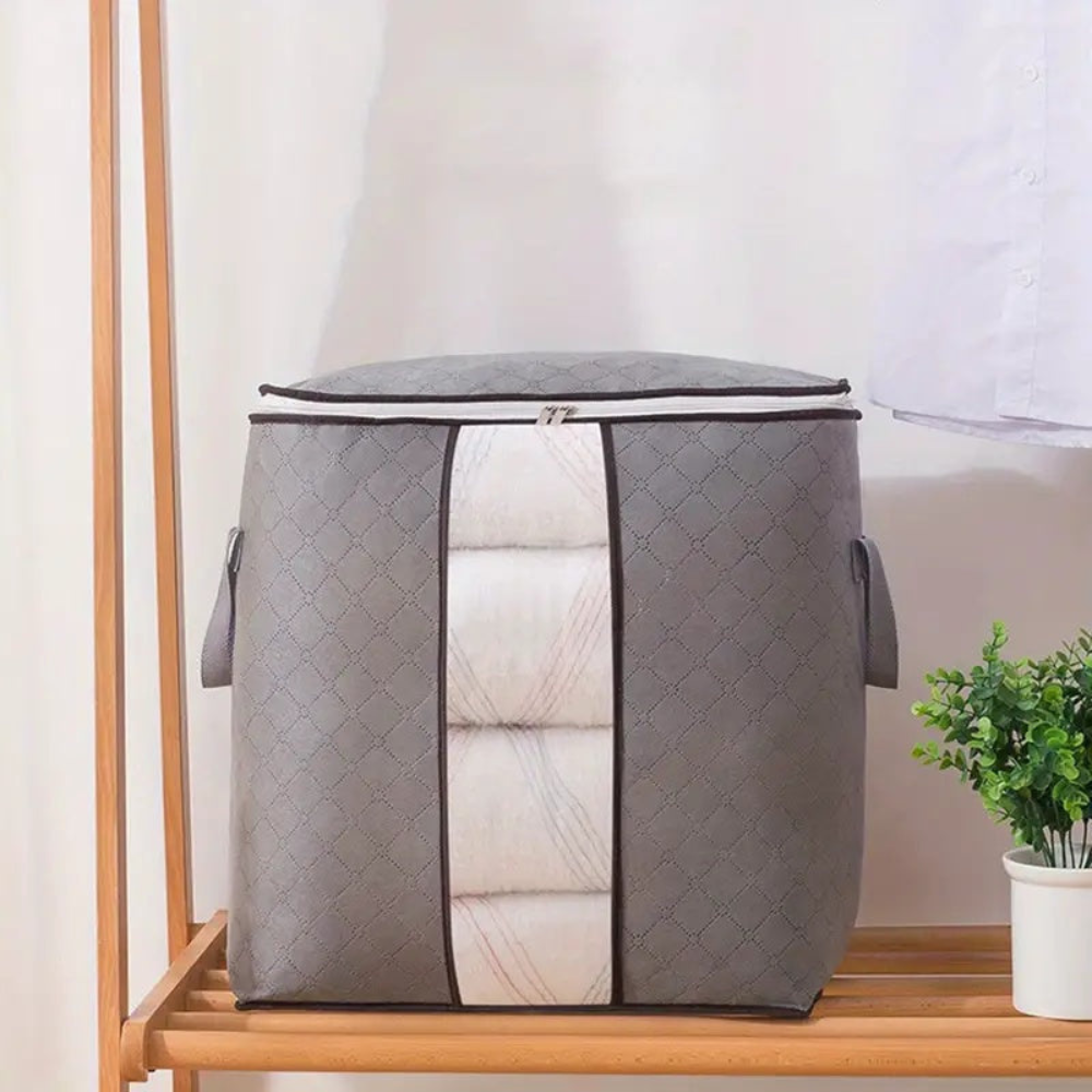 Bedroom Space Saving Storage Bags for Clothes | Foldable Organizer with Window