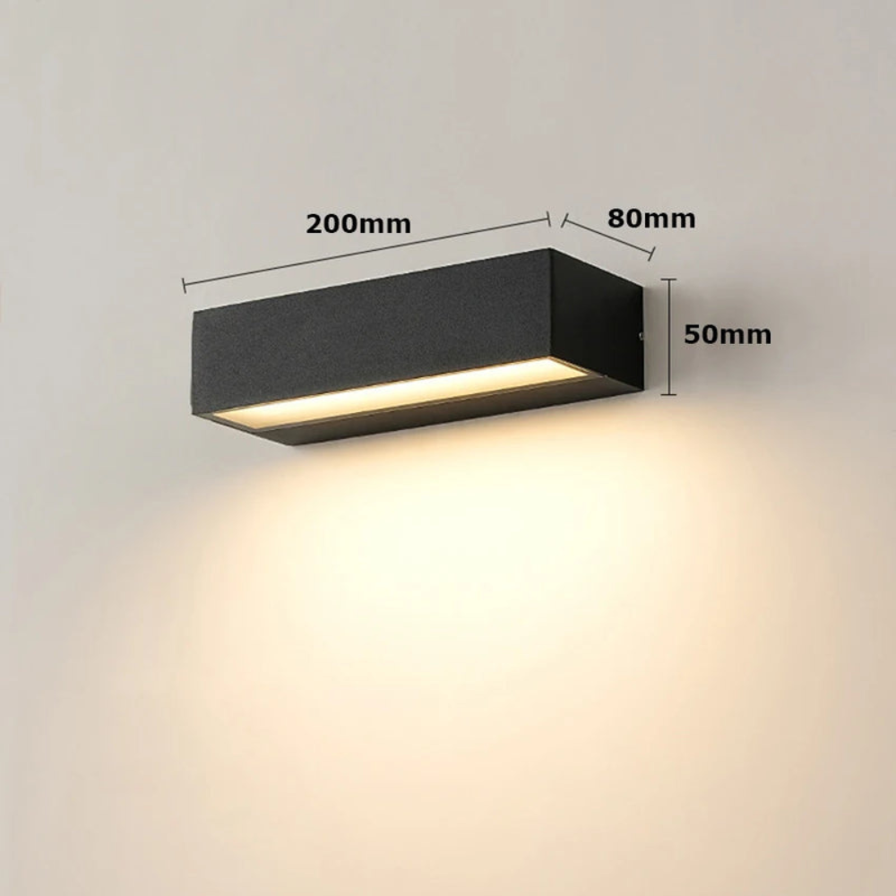 Modern LED Strip Wall Light | Waterproof Outdoor Fixture for Garden, Porch & Courtyard
