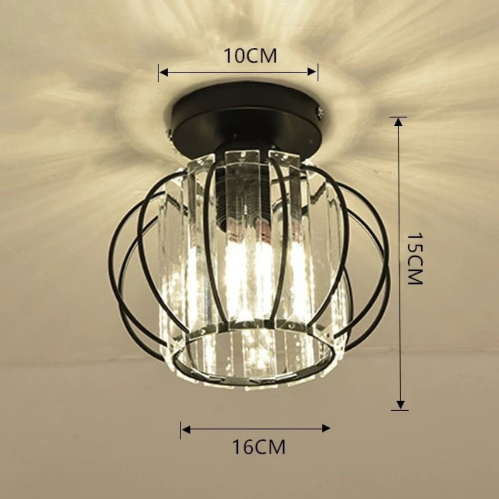 Crystal Flush Light | Nordic-Style Ceiling Fixture for Hallways, Bedrooms, and Dining Spaces