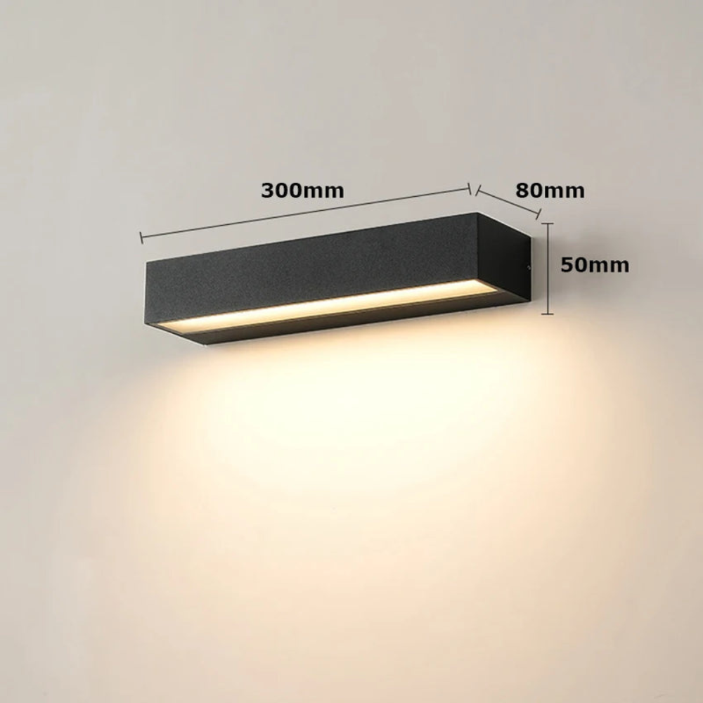 Modern LED Strip Wall Light | Waterproof Outdoor Fixture for Garden, Porch & Courtyard