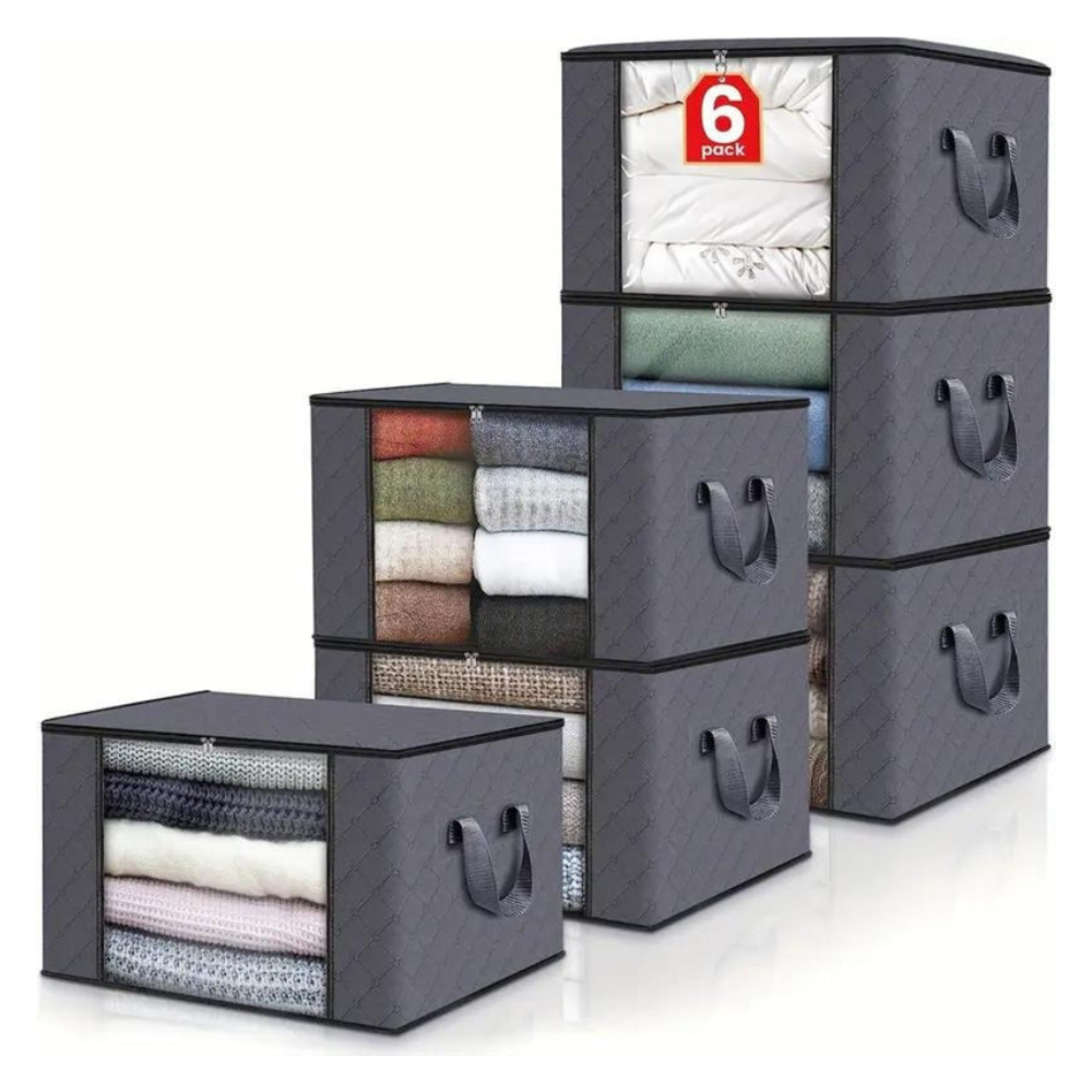 Bedroom Space Saving Storage Bags for Clothes | Foldable Organizer with Window