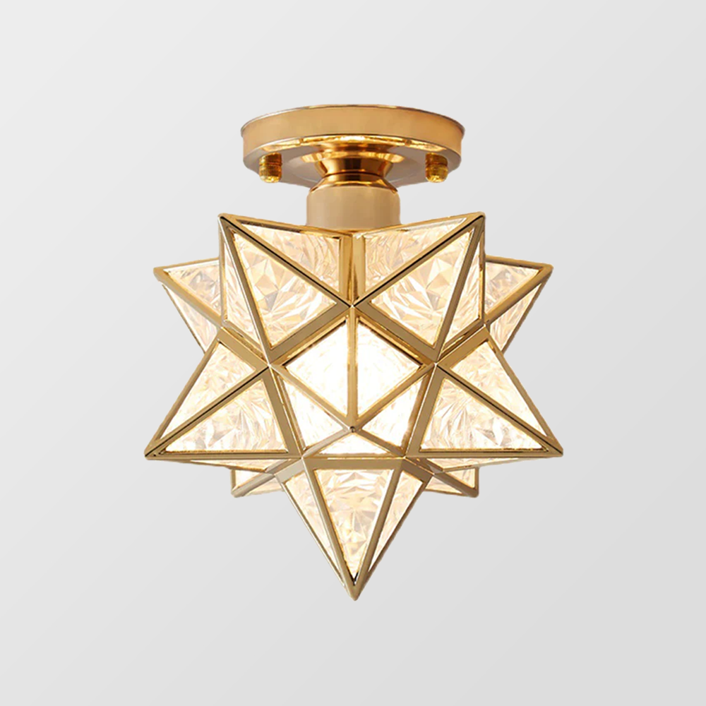 Ceiling Light | Star Shape Geometric Semi-Flush Fixture