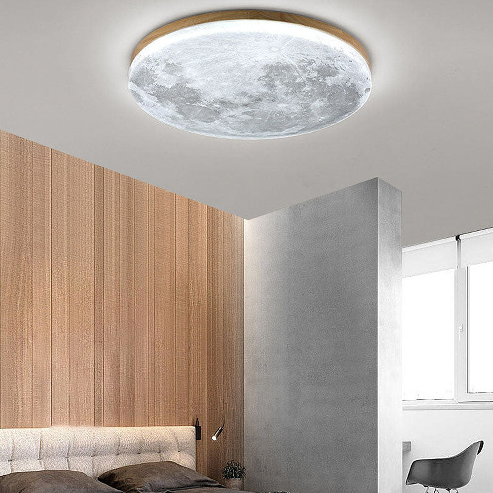 Bedroom Minimalist LED Ceiling Light | Round Flush Mount Fixture