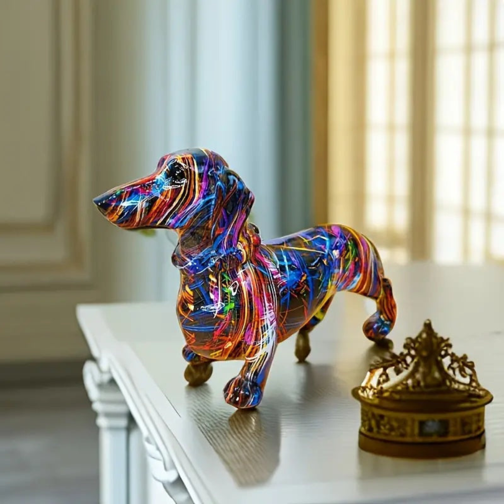Living Room Whimsical Dachshund Figurine | Charming Home Decor Accent