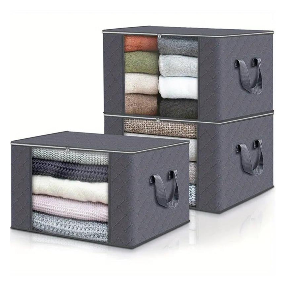 Bedroom Space Saving Storage Bags for Clothes | Foldable Organizer with Window