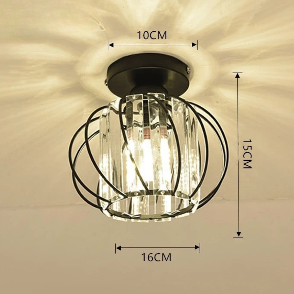 Crystal Flush Light | Nordic-Style Ceiling Fixture for Hallways, Bedrooms, and Dining Spaces