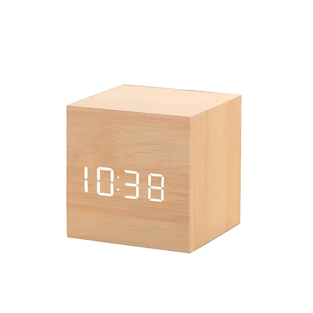 Bedroom Minimalist LED Alarm Clock | Compact Cube Design