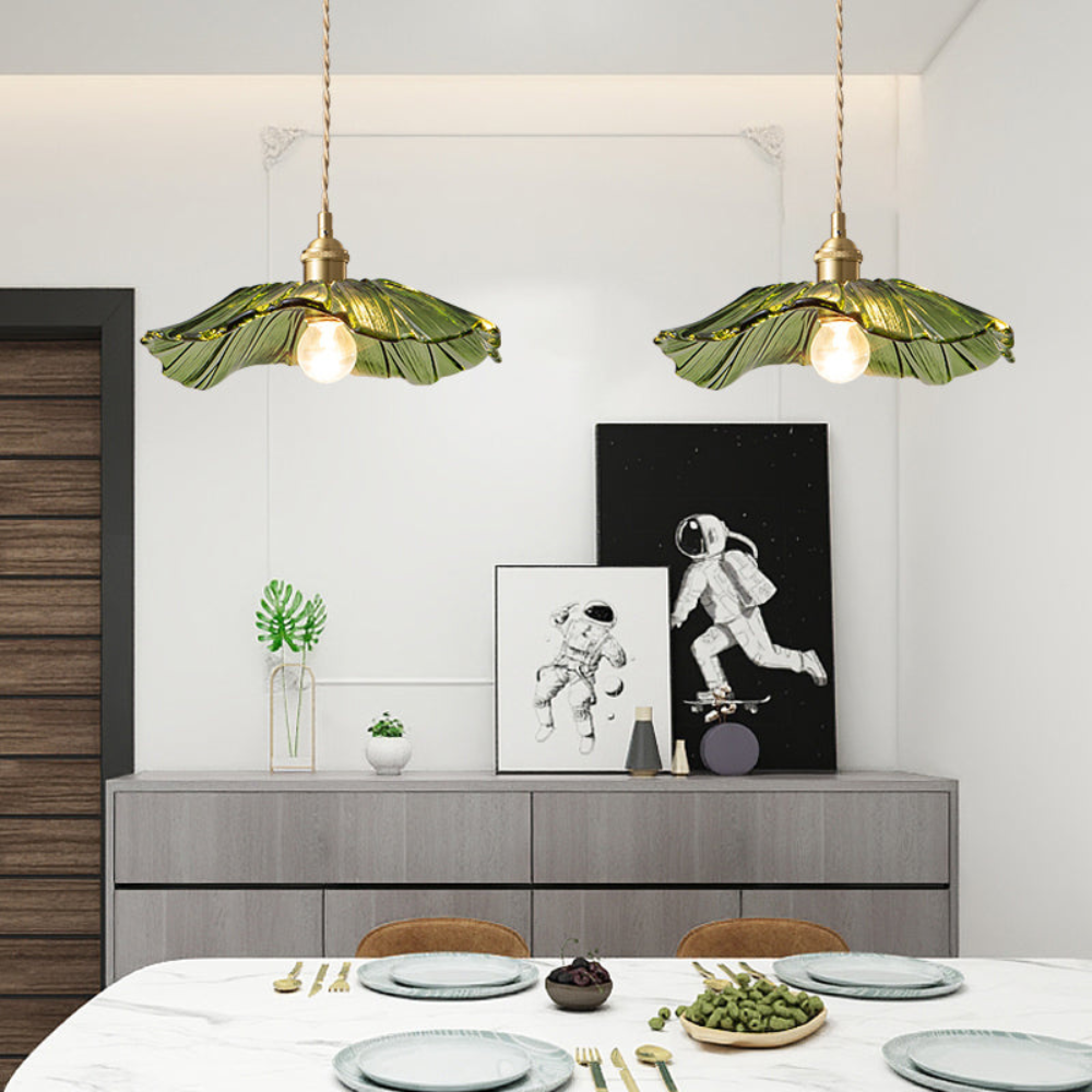 Flush Mount Ceiling Light | Art Deco Flower Fixture for Bedroom or Living Room