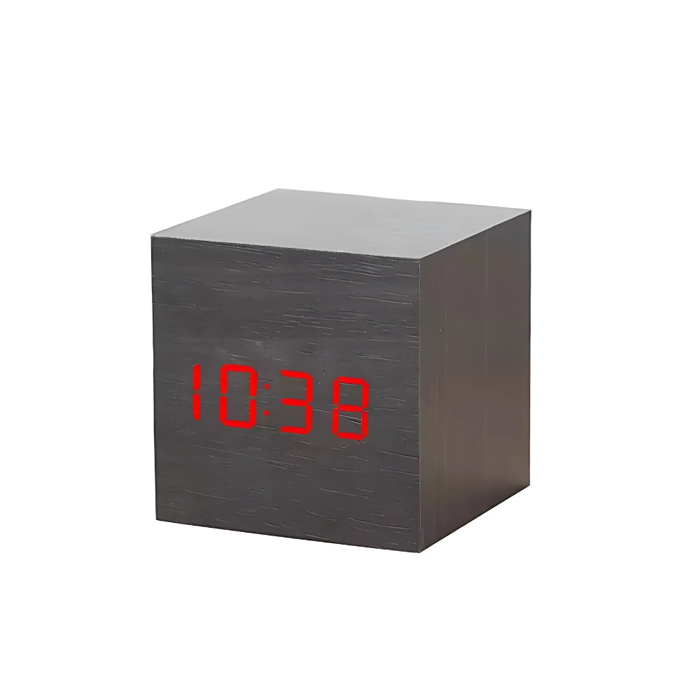 Bedroom Minimalist LED Alarm Clock | Compact Cube Design