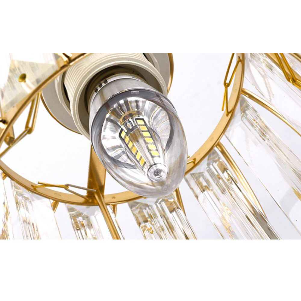 Crystal Flush Light | Nordic-Style Ceiling Fixture for Hallways, Bedrooms, and Dining Spaces