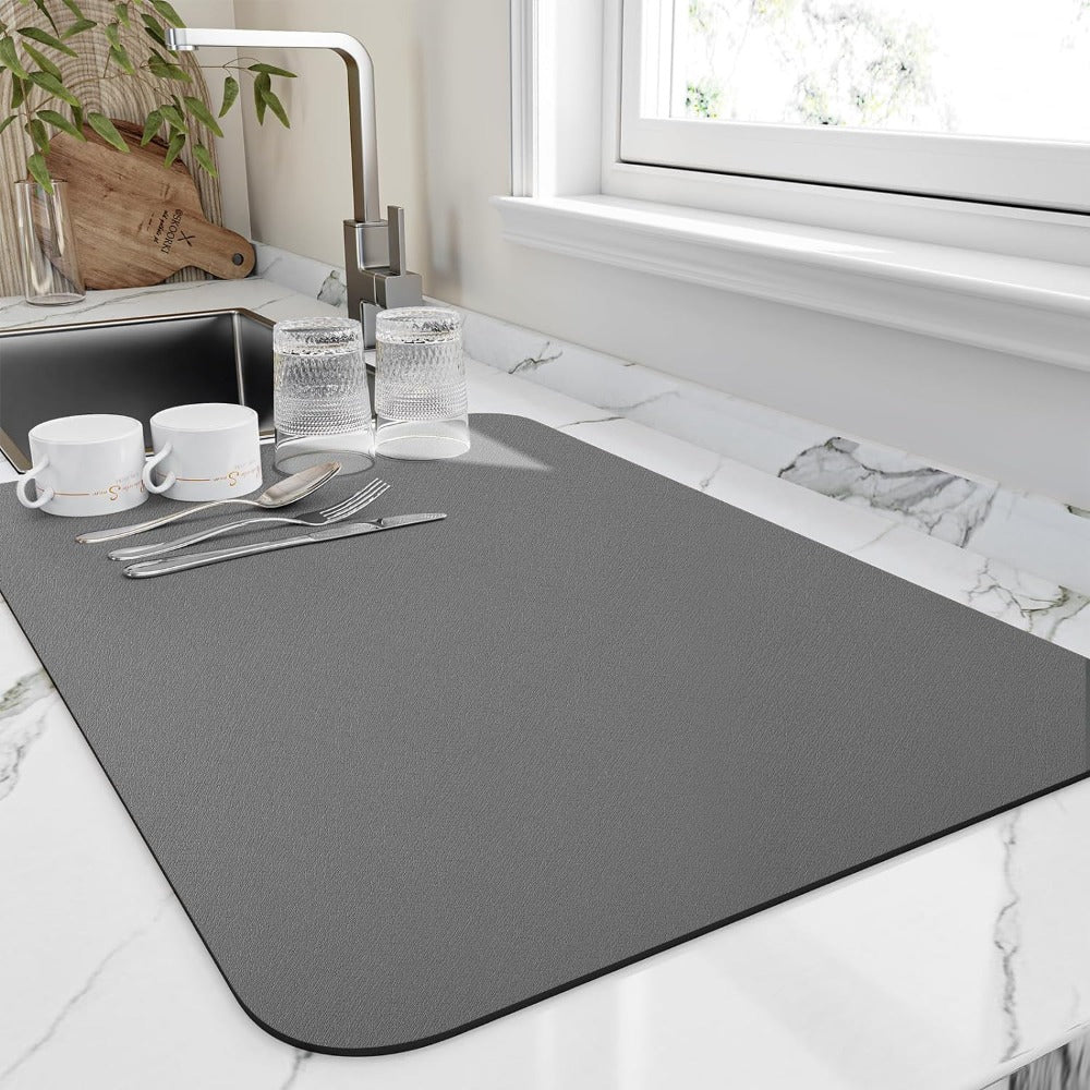Kitchen Highly Absorbent Dish Drying Mat | Quick Dry Design