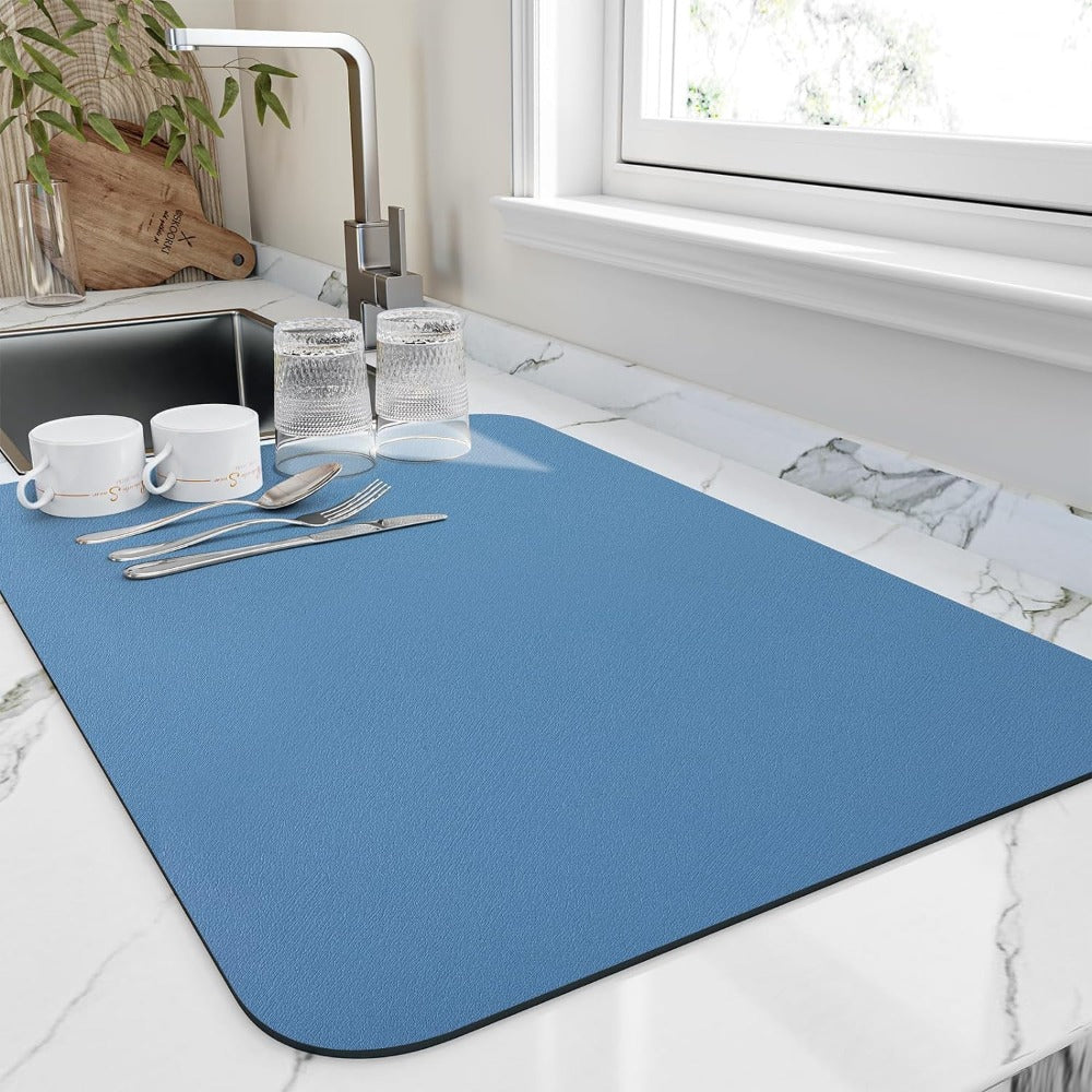 Kitchen Highly Absorbent Dish Drying Mat | Quick Dry Design