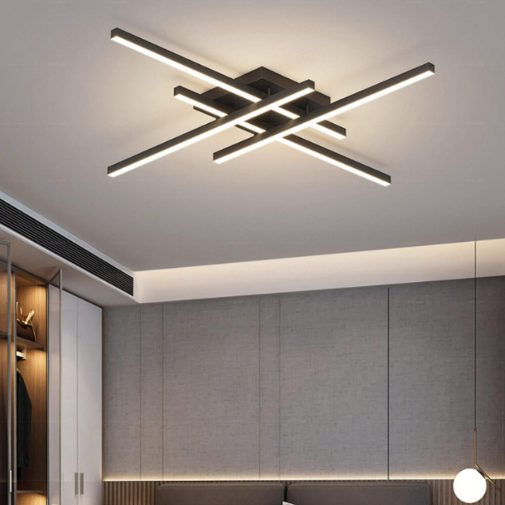 Modern LED Ceiling Light | Minimalist Linear LED Fixture for Bedrooms and Living Rooms