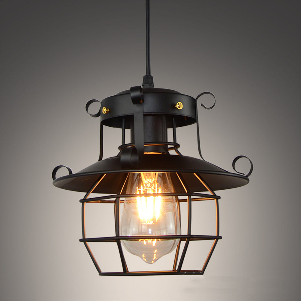 Pendant Light | Industrial Cage Fixture