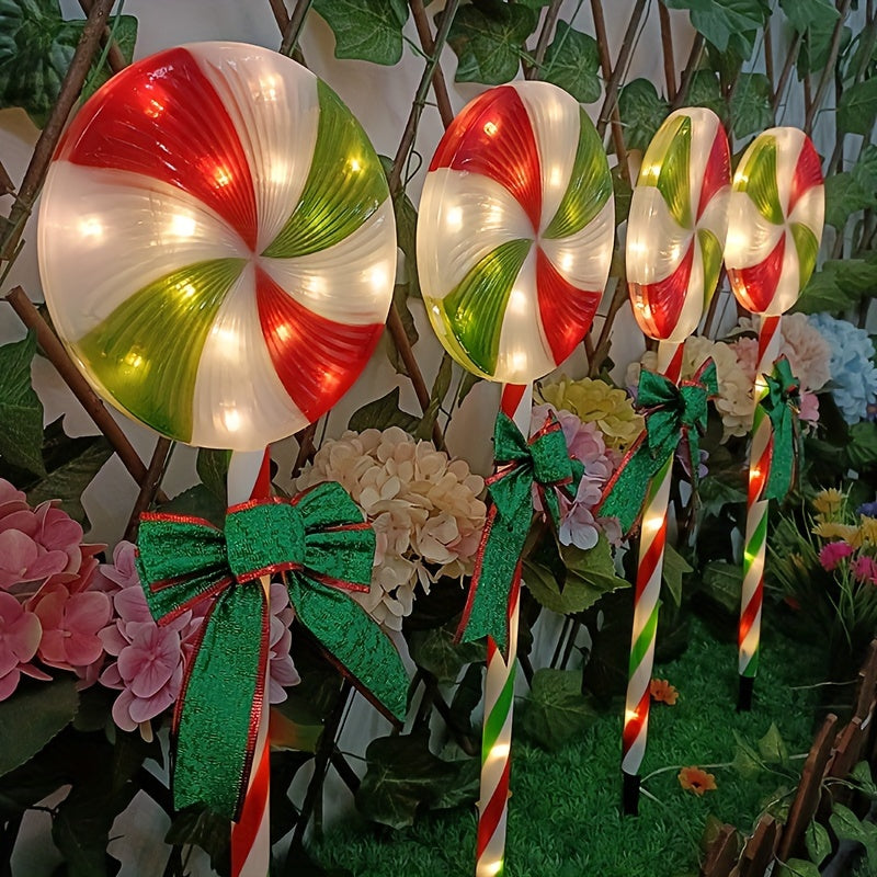 Outdoor Christmas Lights Decoration | Solar Path Windmill