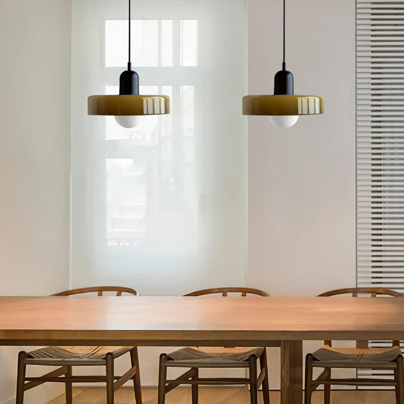 Dining Room Modern Pendant Light | Colorful Bauhaus Glass