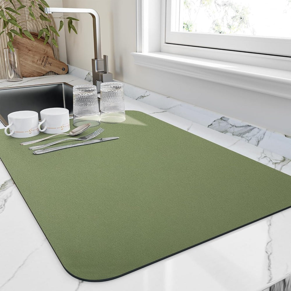 Kitchen Highly Absorbent Dish Drying Mat | Quick Dry Design