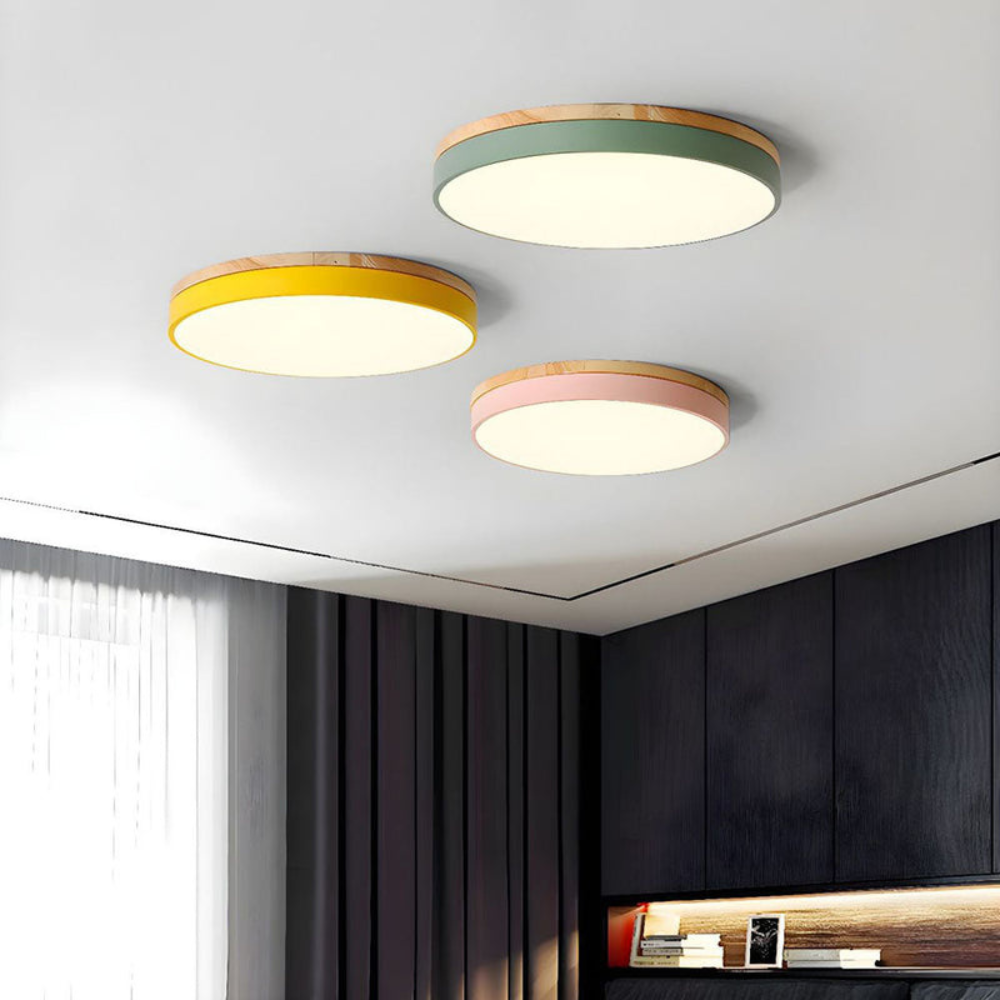 Flush-Mount Ceiling Light | Round Disc Design for Modern Interiors