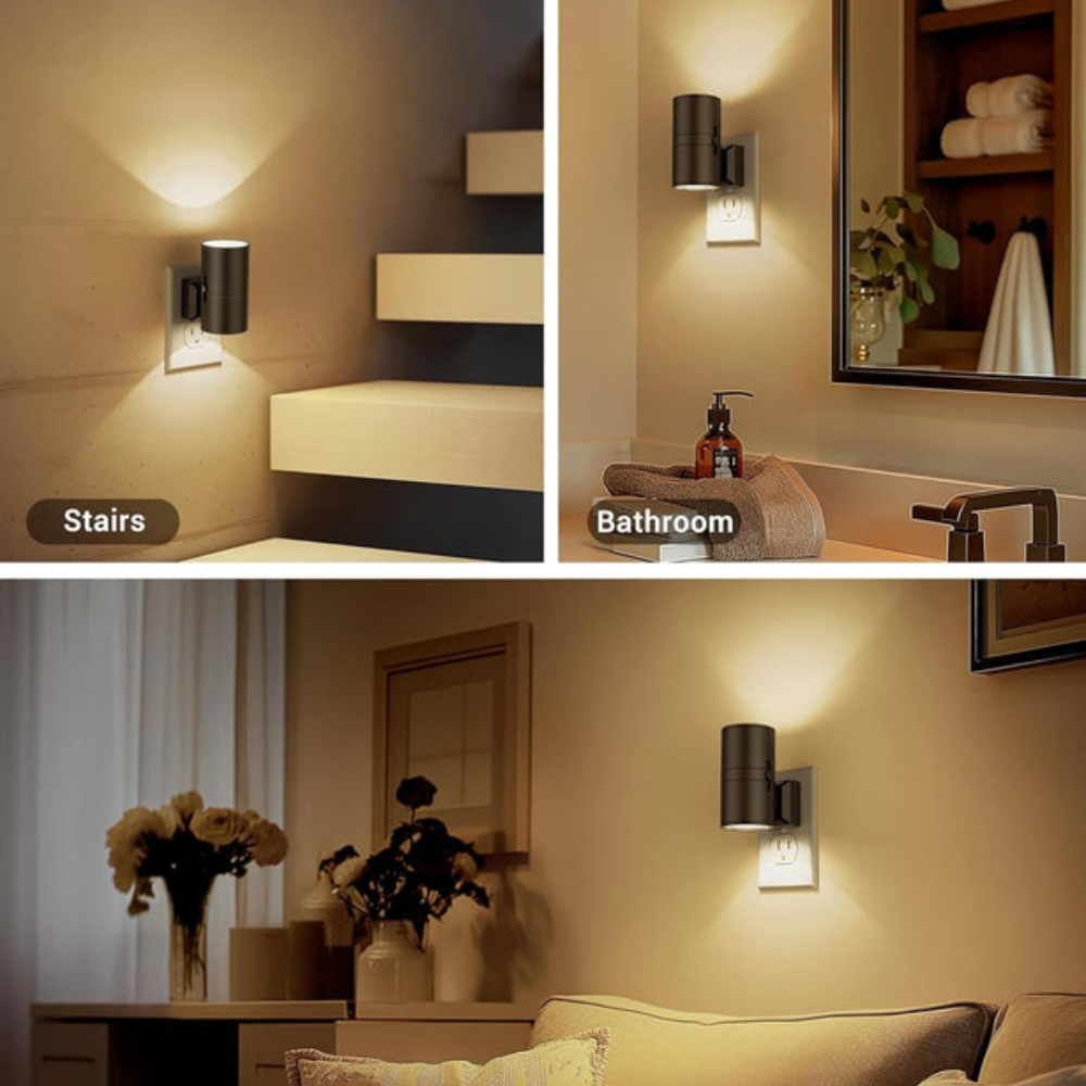 Bedroom Dimmable LED Night Light | Compact Twilight Sensor Lamp