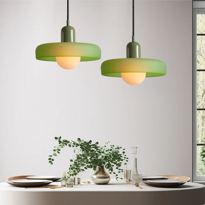 Dining Room Modern Pendant Light | Colorful Bauhaus Glass