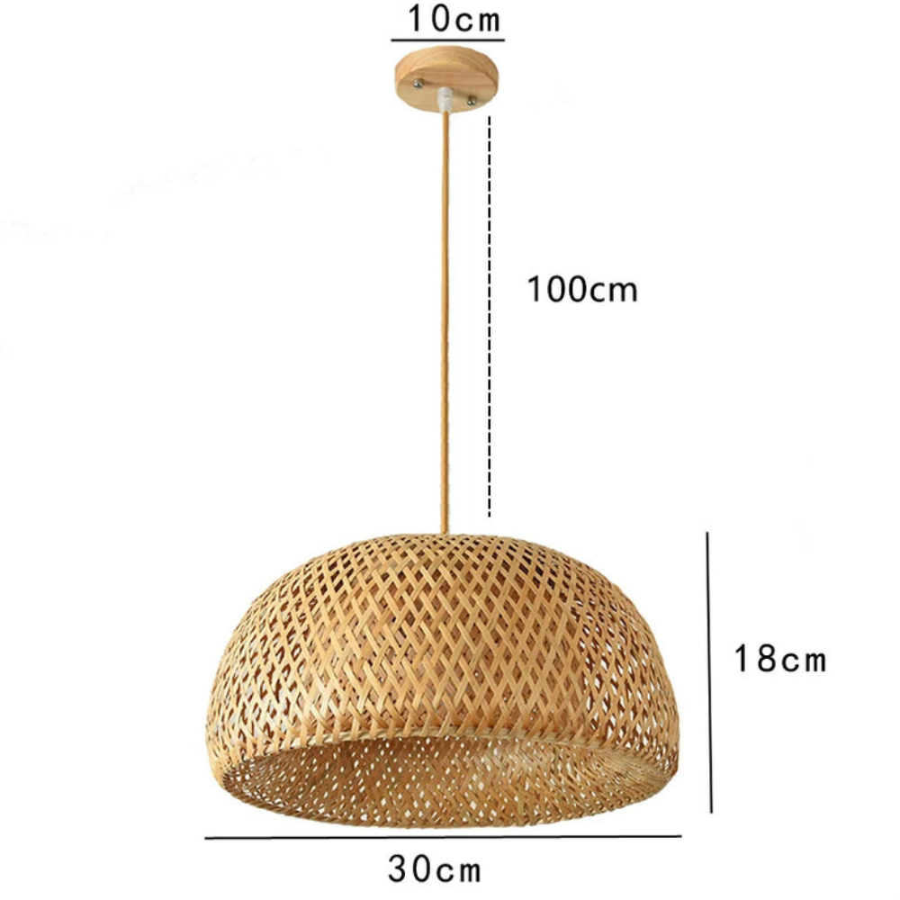 Woven Pendant Light for Dining Room | Handwoven Ceiling Fixture for Home Decor