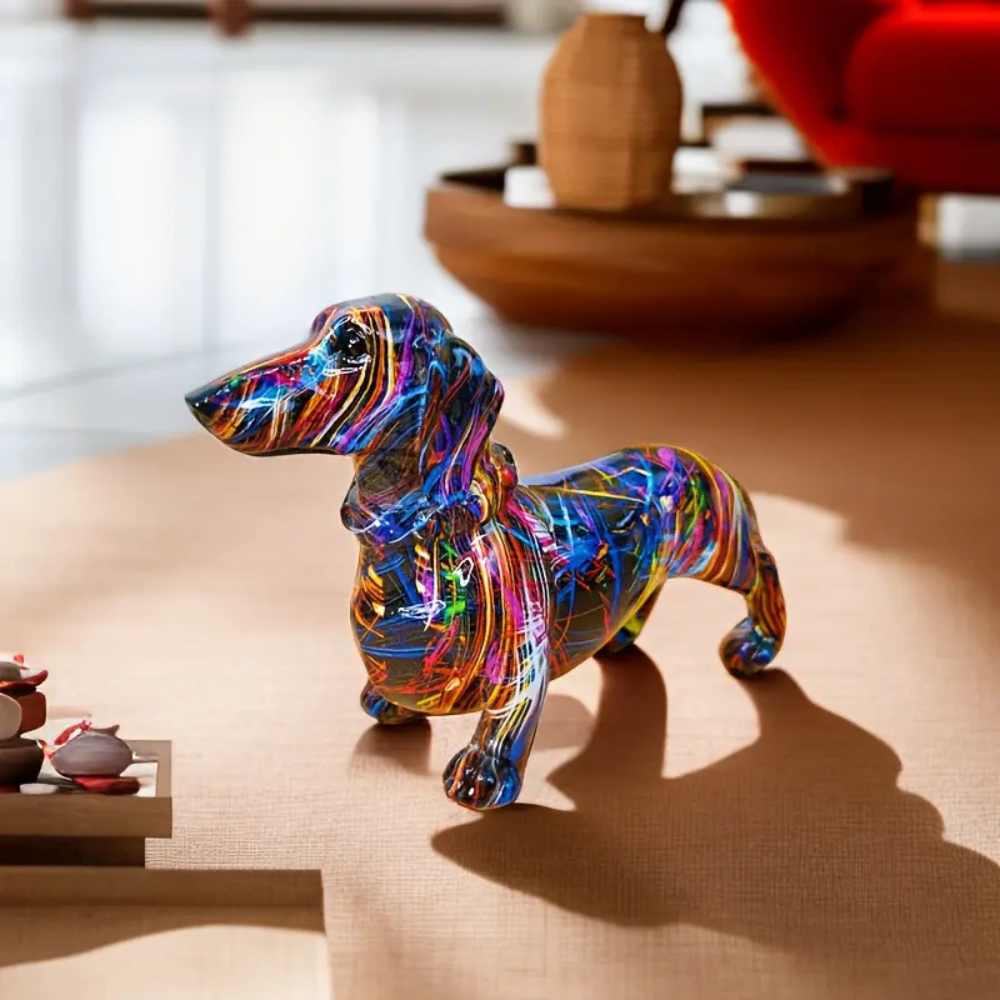 Living Room Whimsical Dachshund Figurine | Charming Home Decor Accent
