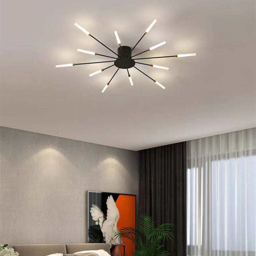 Living Room Modern LED Ceiling Light Fixture | Nordic Fireworks Chandelier