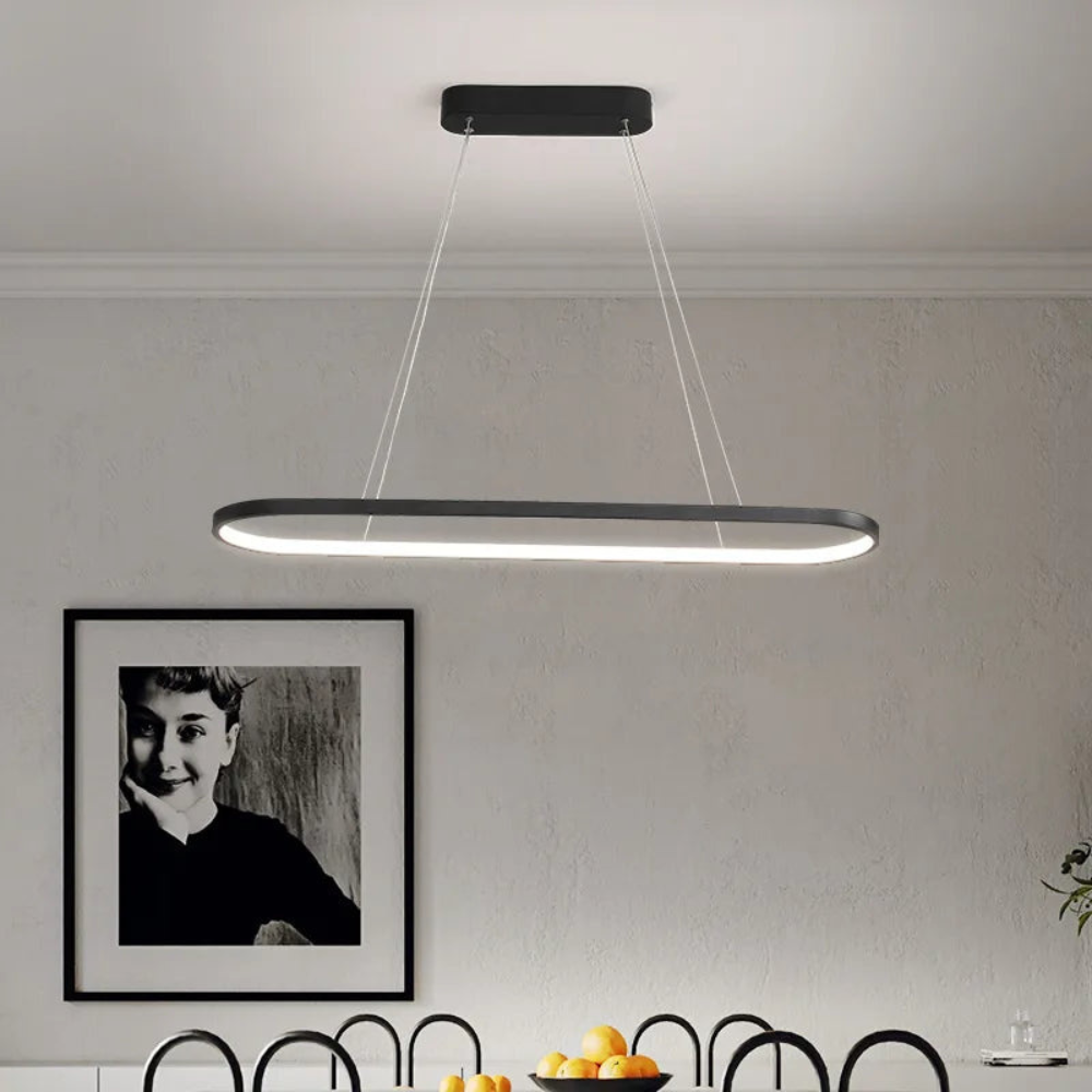 Linear LED Pendant Light | Modern Hanging Fixture for Dining Room and Office