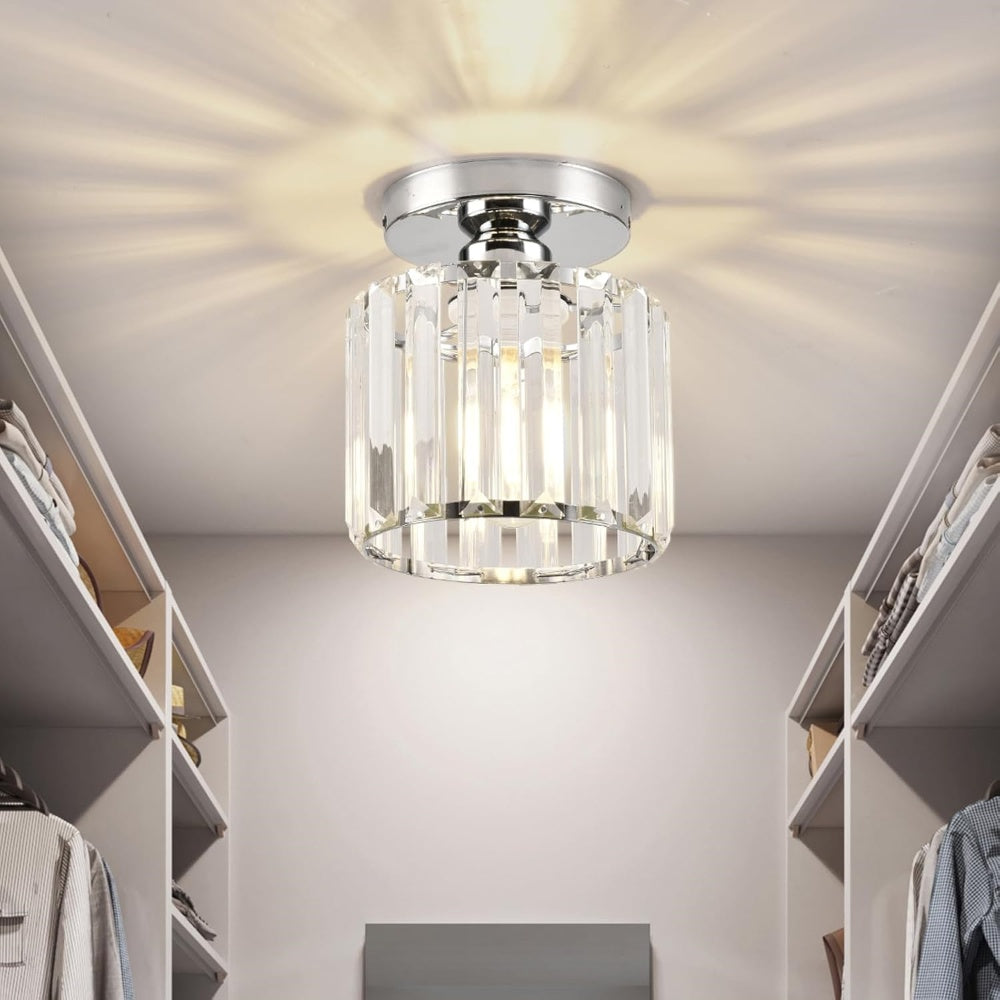 Hallway Modern Ceiling Light | Crystal Flush Mount