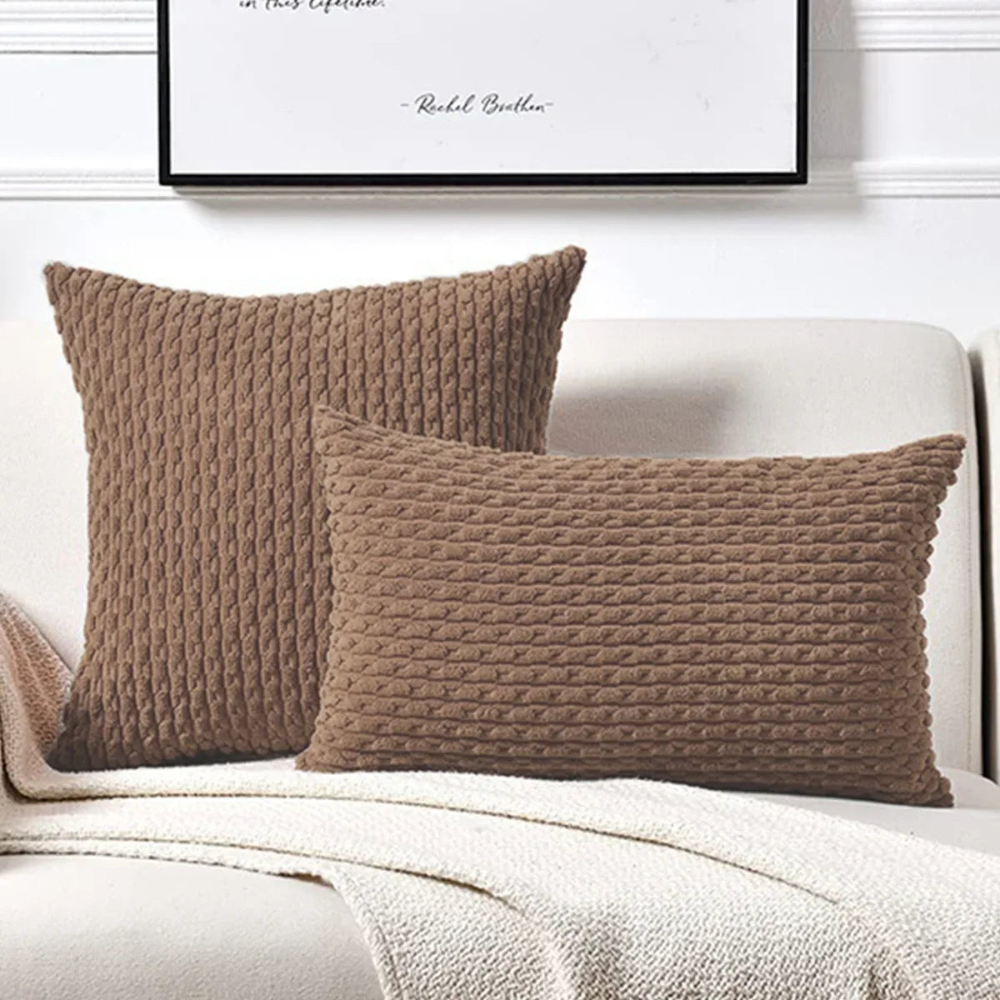 Living Room Boho Cushion Covers | Soft Striped Sofa Pillowcases