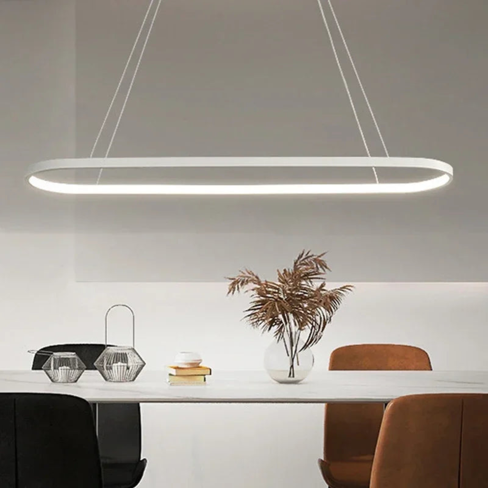 Linear LED Pendant Light | Modern Hanging Fixture for Dining Room and Office
