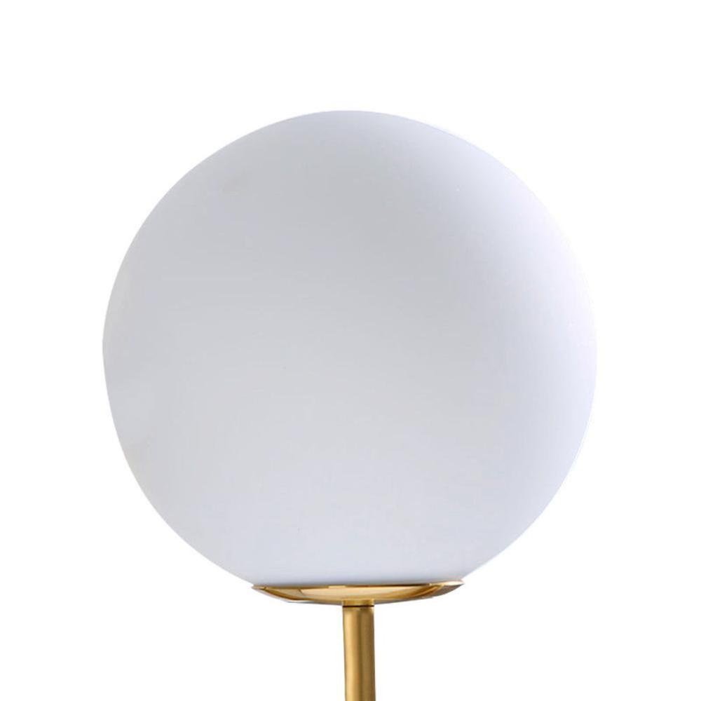 Vintage Globe Wall Lamp | Frosted Sconce for Bedroom & Living Room