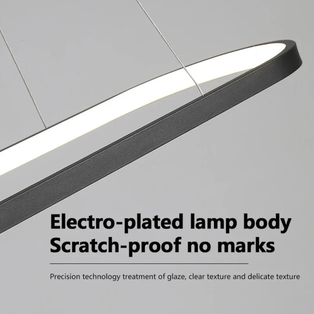 Linear LED Pendant Light | Modern Hanging Fixture for Dining Room and Office