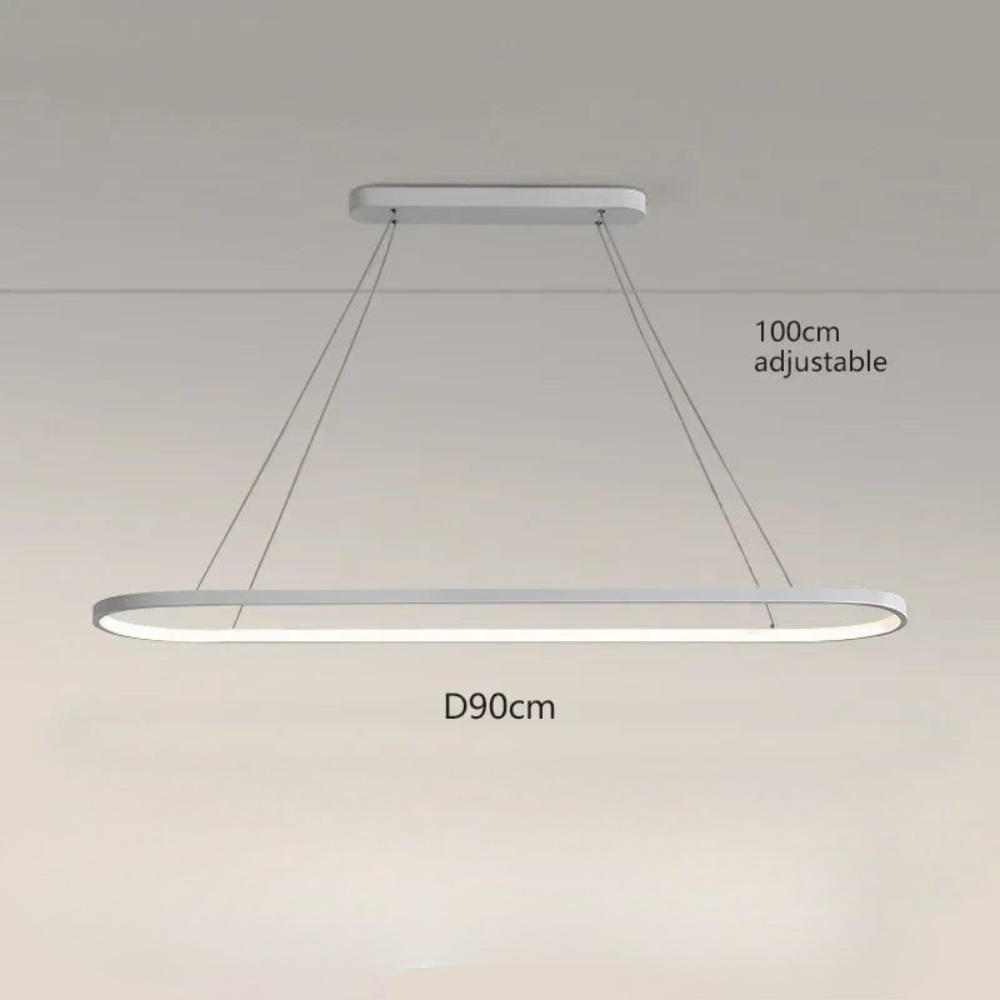 Linear LED Pendant Light | Modern Hanging Fixture for Dining Room and Office
