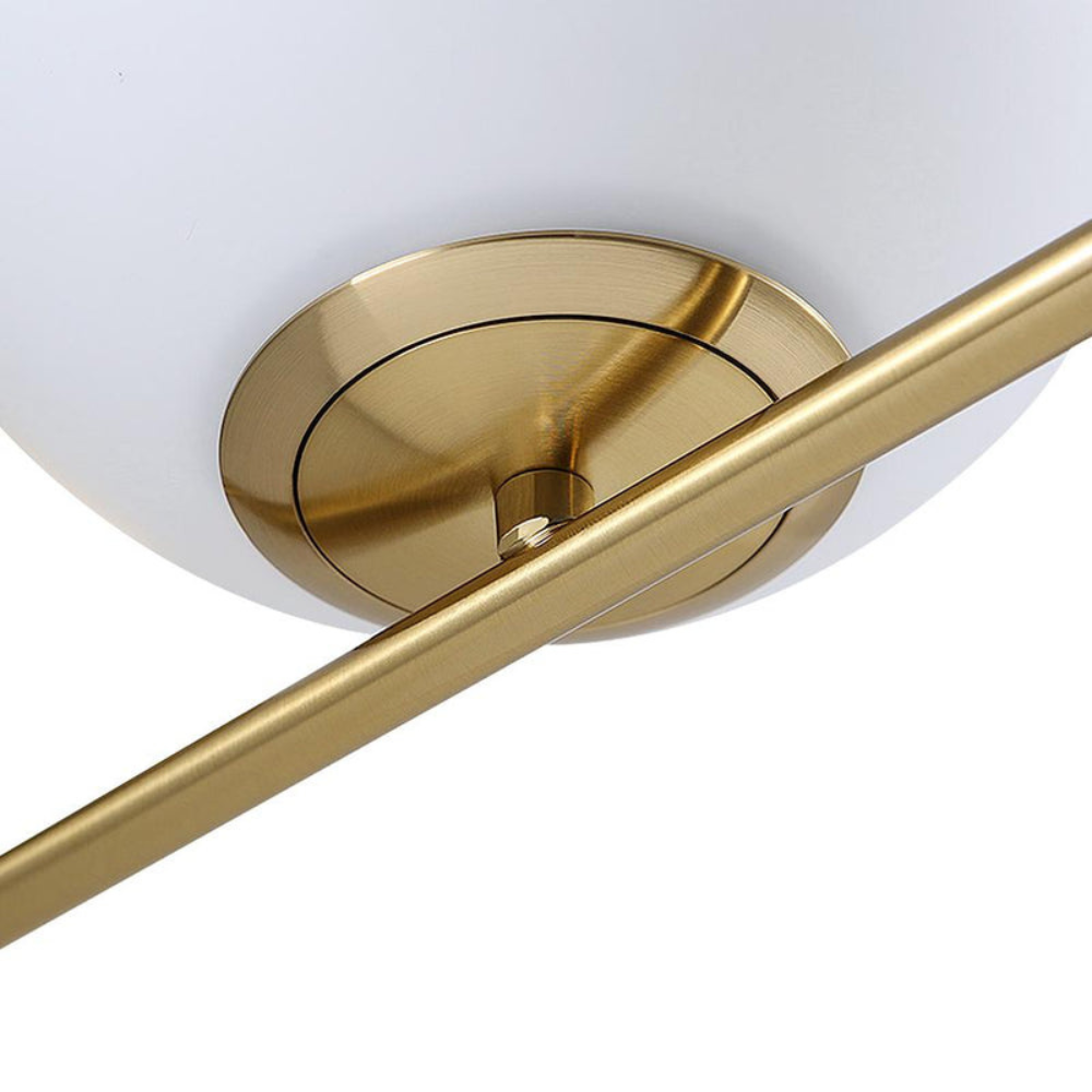 Vintage Globe Wall Lamp | Frosted Sconce for Bedroom & Living Room
