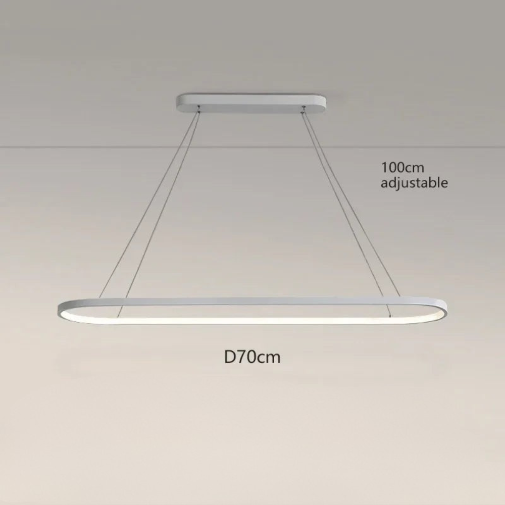 Linear LED Pendant Light | Modern Hanging Fixture for Dining Room and Office