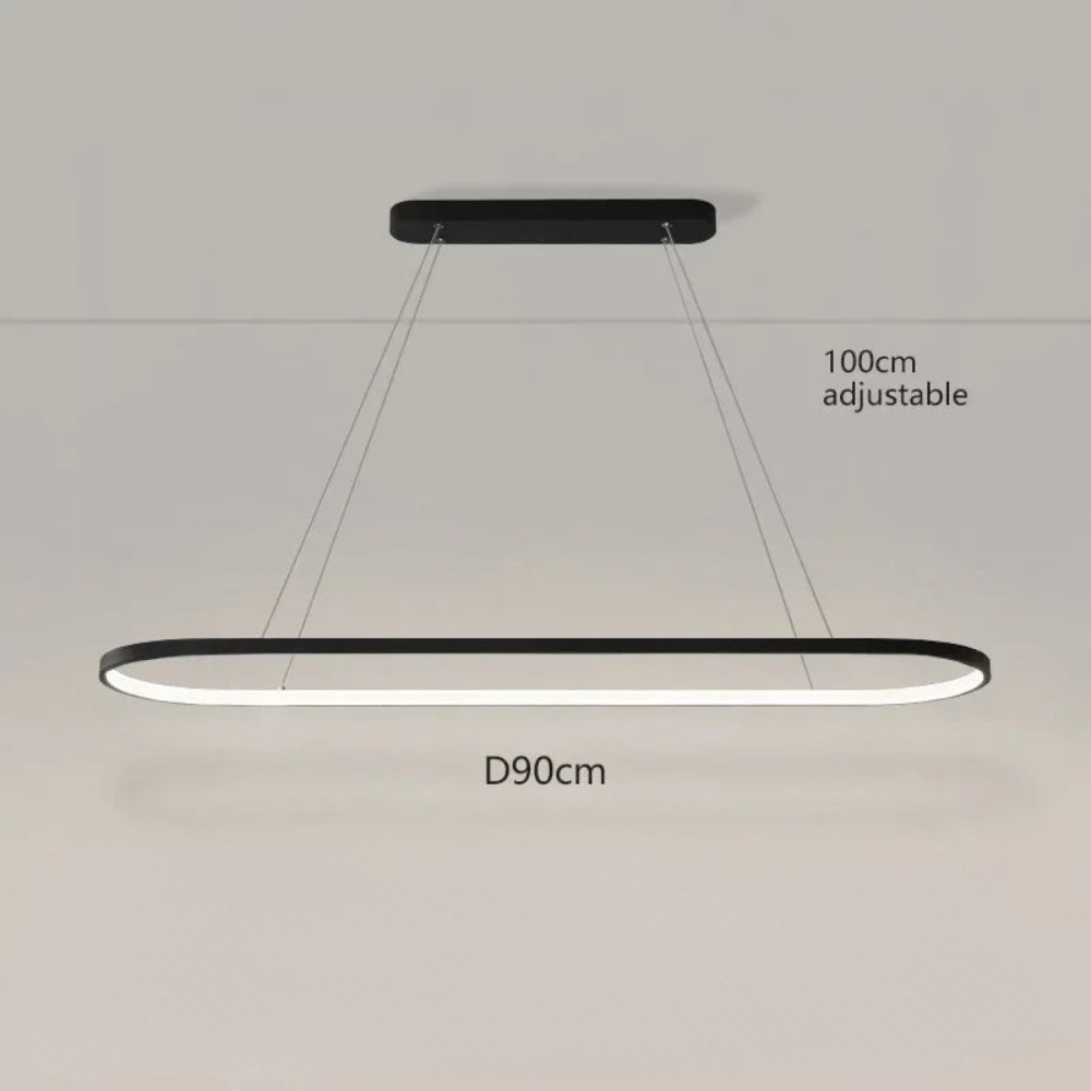 Linear LED Pendant Light | Modern Hanging Fixture for Dining Room and Office