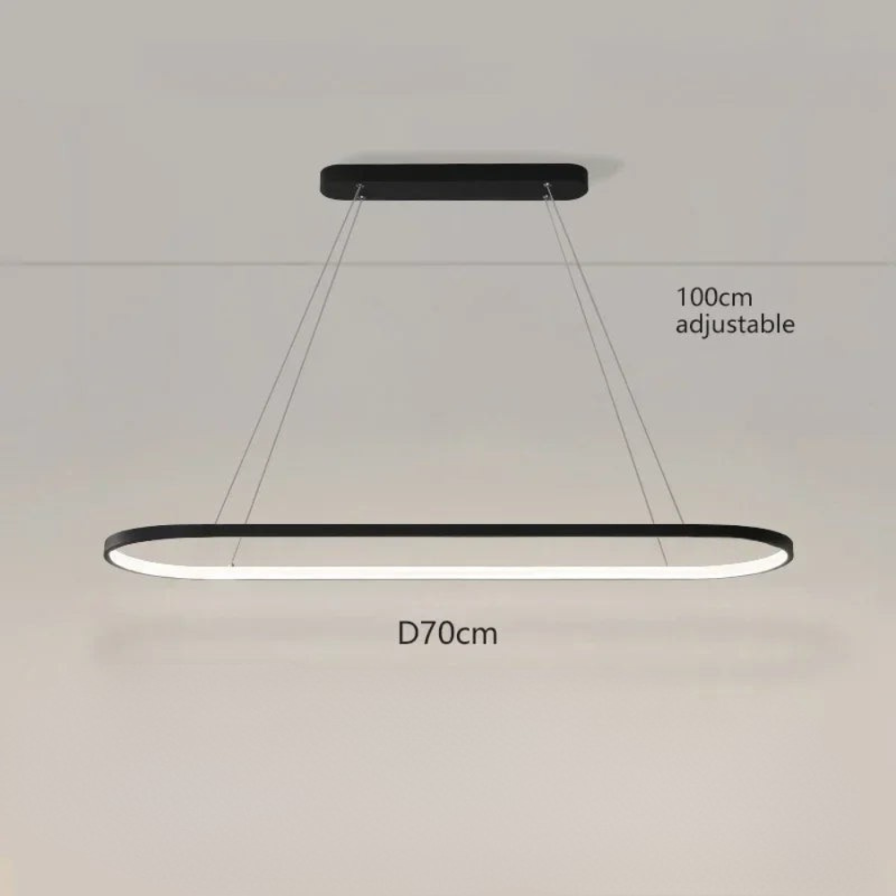 Linear LED Pendant Light | Modern Hanging Fixture for Dining Room and Office