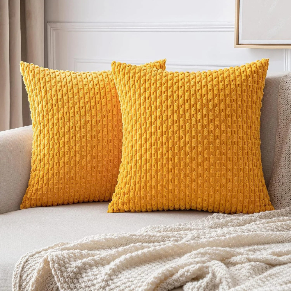 Living Room Boho Cushion Covers | Soft Striped Sofa Pillowcases
